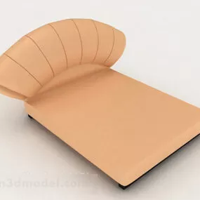 Home Simple Personality Double Bed 3d model
