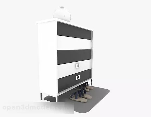 Simple Porch Shoe Cabinet Design 3d model Simple Porch Shoe Cabinet Design 3d model