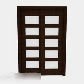 Home Simple Solid Wood Door 3d model
