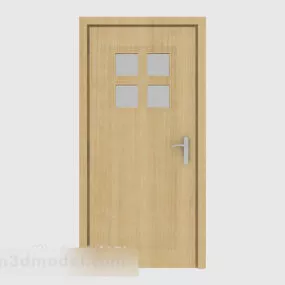 Home Simple Solid Wood Room Door 3d model