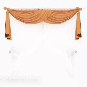 Home Simple Yellow Curtain 3d model