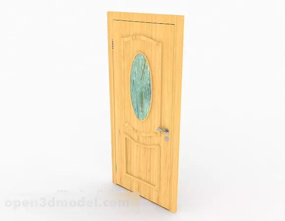 Home Solid Wood Door V1 3d model Home Solid Wood Door V1 3d model