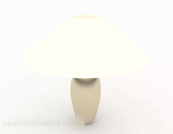 Home Warm Yellow Table Lamp 3d model Home Warm Yellow Table Lamp 3d model