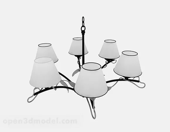 Home White Chandeliers 3d model Home White Chandeliers 3d model