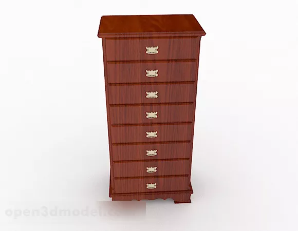 Home Wood Brown Storage Cabinet 3d model Home Wood Brown Storage Cabinet 3d model