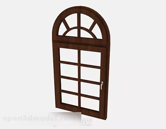 Home Wooden Arched Door 3d model Home Wooden Arched Door 3d model