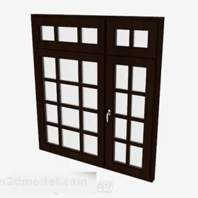 Home Wooden Lattice Door 3d model