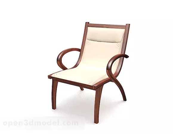 Home Wooden Leisure Chair V1 3d model Home Wooden Leisure Chair V1 3d model