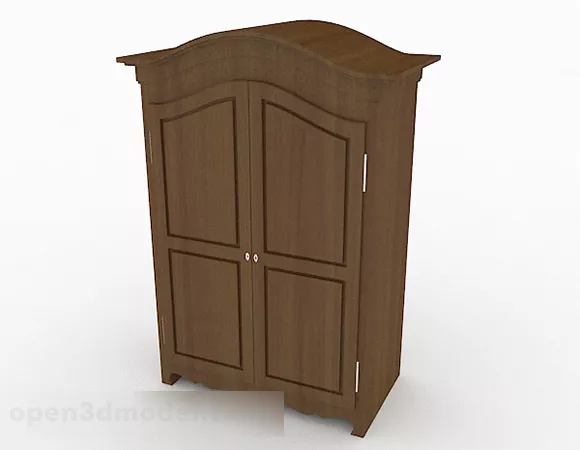 Mdf Wardrobe On Corner 3d model