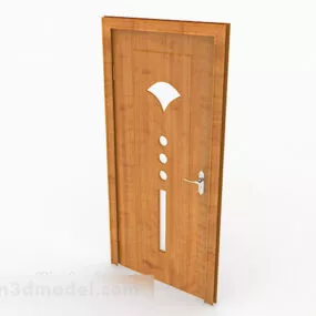 Home Yellow Solid Wood Door 3d model