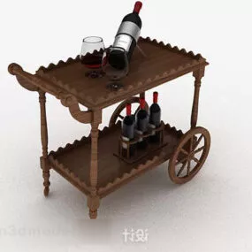 Hotel Kitchen Food Delivery Trolley 3d model