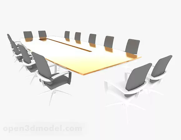 Conference Table And Chairs Design 3d model Conference Table And Chairs Design 3d model