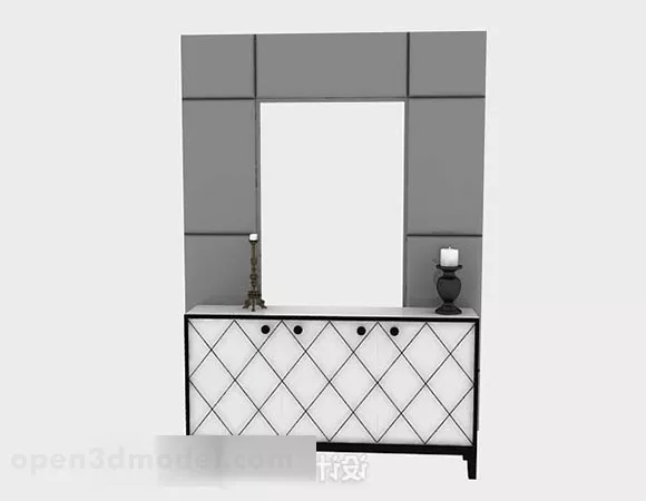 Working Dressing Table With Drawers 3d model