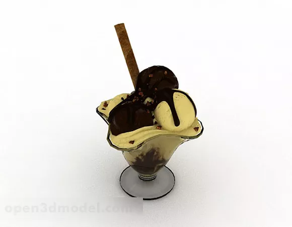 Paper Cup With Label 3d model