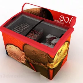 Ice Cream Refrigerator 3d model