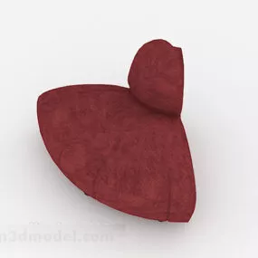 Individual Leisure Red Single Sofa 3d model