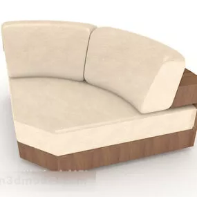 Individual Wooden Simple Single Sofa 3d model