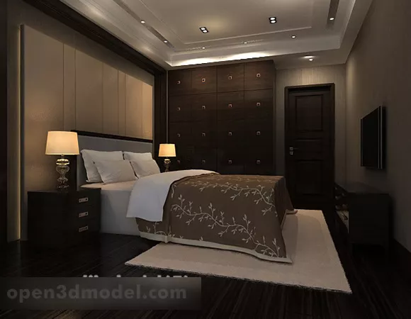 Hotel Style Interior Bedroom Interior 3d model Hotel Style Interior Bedroom Interior 3d model