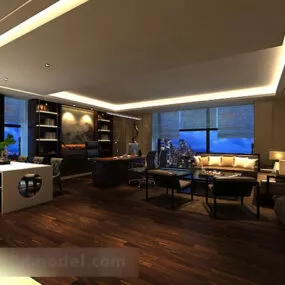 Living Room Dining Room Interior V2 3d model