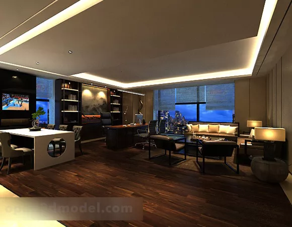 Living Room Dining Room Interior V2 3d model Living Room Dining Room Interior V2 3d model