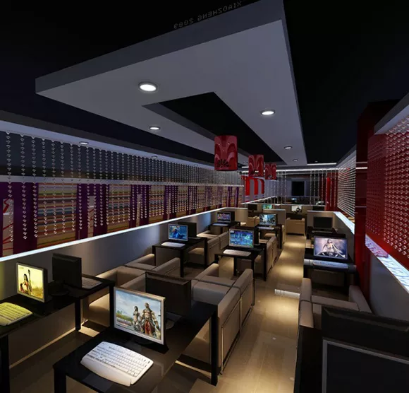 Internet Cafe Interior 3d model Internet Cafe Interior 3d model