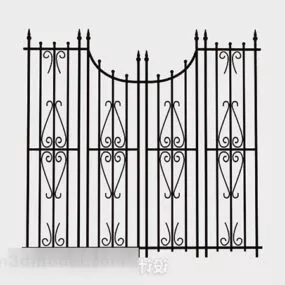Iron Black Railing Fence 3d model