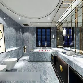 Jane Europe Bathroom Interior 3d model