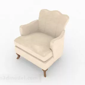 Jane Europe White Single Sofa 3d model