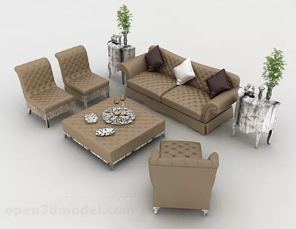Jane Brown Combination Sofa 3d model Jane Brown Combination Sofa 3d model