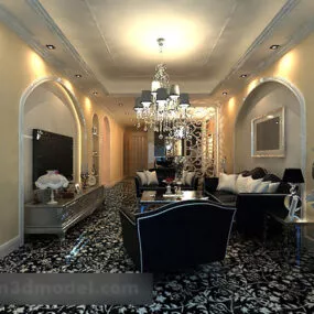 Jane’s Home Living Room Design 3d model