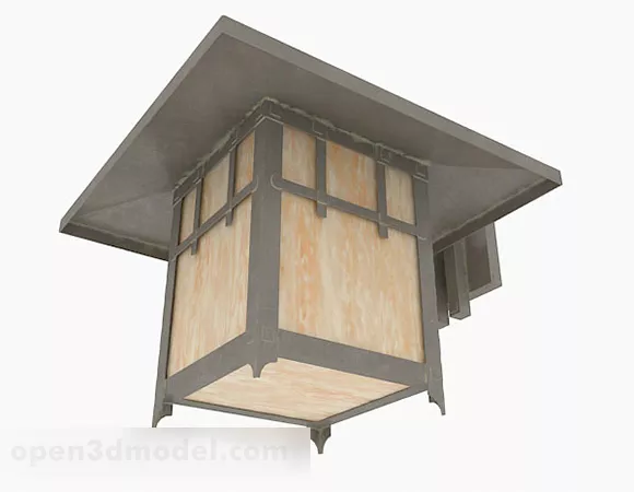 Japanese Style Ceiling Lamp 3d model Japanese Style Ceiling Lamp 3d model