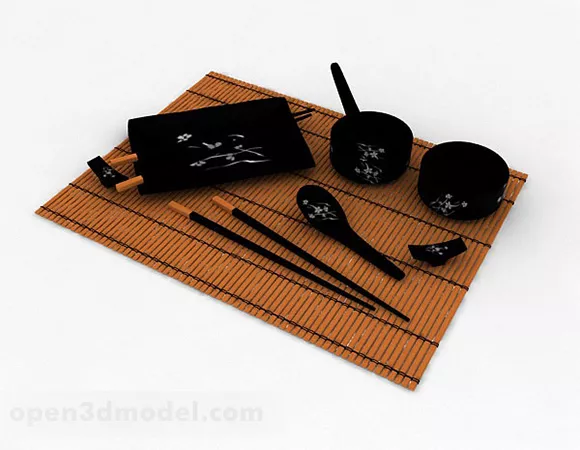 Japanese Tableware Design 3d model Japanese Tableware Design 3d model