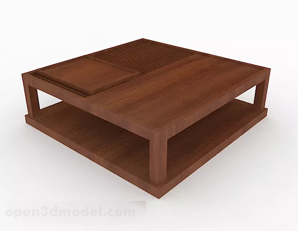 Japanese Wooden Tea Table Design 3d model Japanese Wooden Tea Table Design 3d model