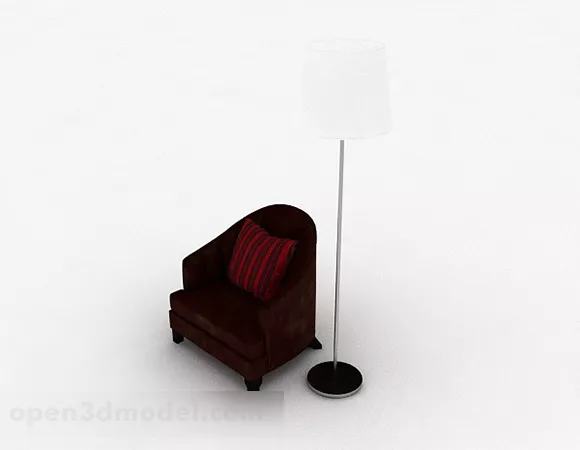 Jianou Brown Single Sofa 3d model Jianou Brown Single Sofa 3d model