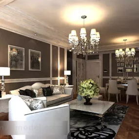 Jianou Living Room Lamp Interior 3d model