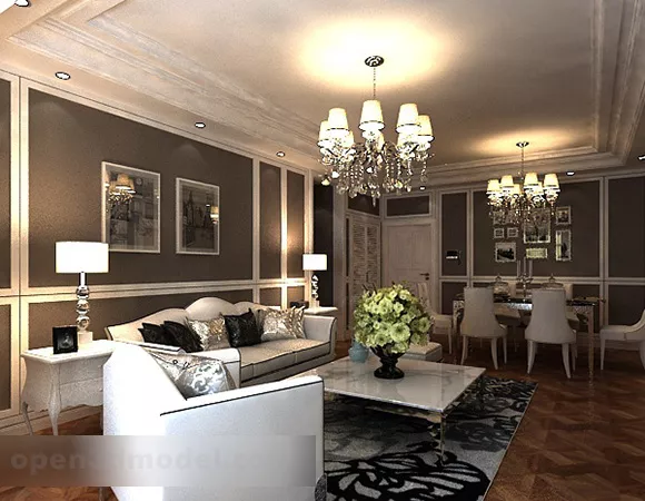 Jianou Living Room Lamp Interior 3d model Jianou Living Room Lamp Interior 3d model