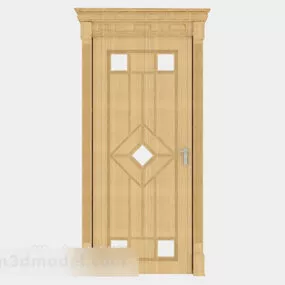 Jianou Yellow Solid Wood Door 3d model