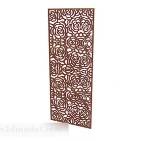 Flower Pattern Carved Single Sided Partition 3d model