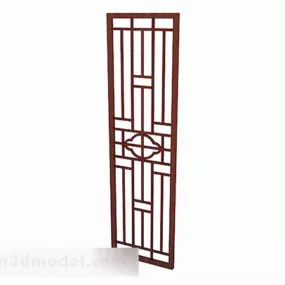 Wooden Single Sided Screen Partition 3d model