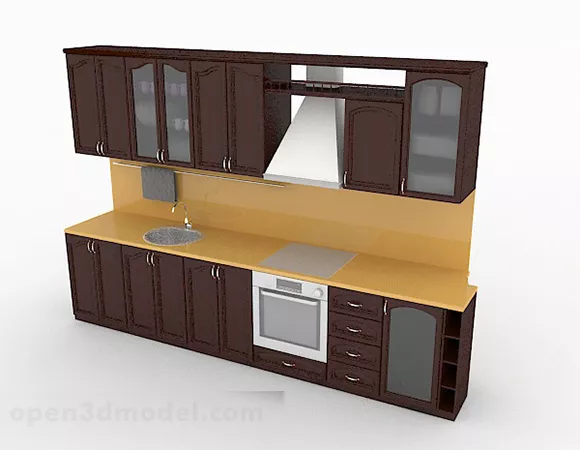 Upper And Lower Kitchen Cabinet 3d model Upper And Lower Kitchen Cabinet 3d model