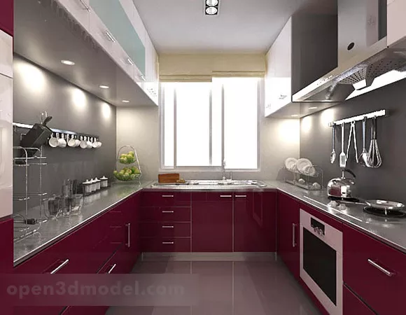 Kitchen Design Interior 3d model Kitchen Design Interior 3d model