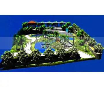 Green Sky Terrain Landscape 3d model