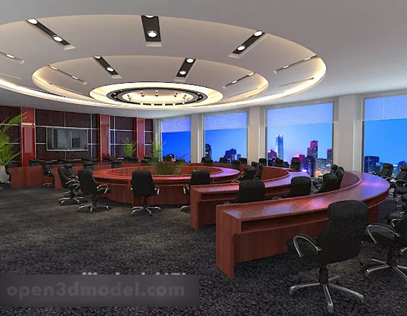 Conference Table Office Room Furniture 3d model