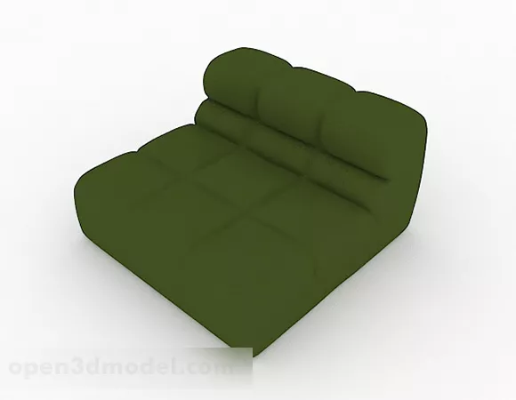 Fabric Green Single Sofa 3d model Fabric Green Single Sofa 3d model
