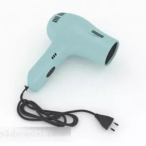 Light Blue Hair Dryer 3d model