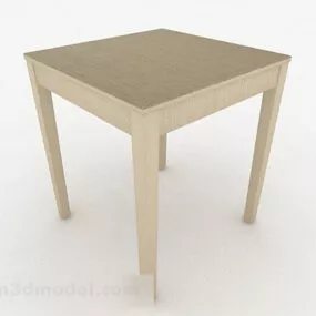 Light Brown Dining Table 3d model