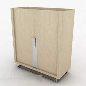 Light Brown Home Cabinet 3d model