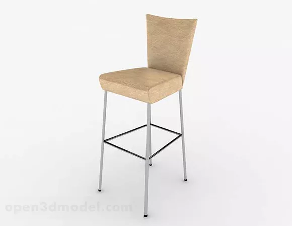 Light Brown Minimalist Bar Chair 3d model Light Brown Minimalist Bar Chair 3d model