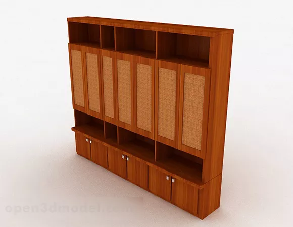 Light Brown Multi-door Multi-layer Wardrobe 3d model Light Brown Multi-door Multi-layer Wardrobe 3d model