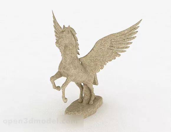 Pegasus Wings Horse 3d model
